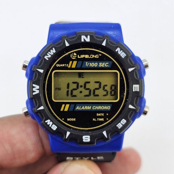 Lifelong Sports Men's Watch 38MM Black Plastic Bands New Battery - Picture 2 of 14